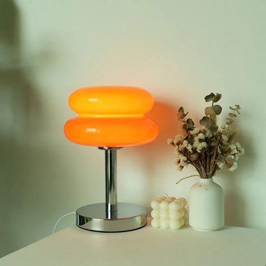 Retro Mushroom Glass Lamp – Cozy Glow with Vintage Charm